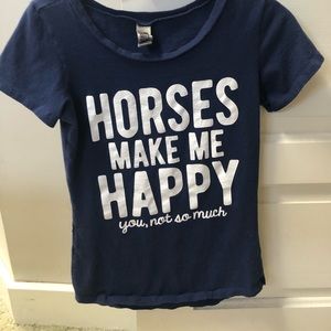 Kids’ “Horses” t-shirt, size medium. EUC.